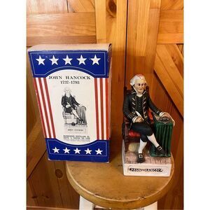 McCormick Distilling Co Patriot Porcelain Decanter John Hancock w Orig Box